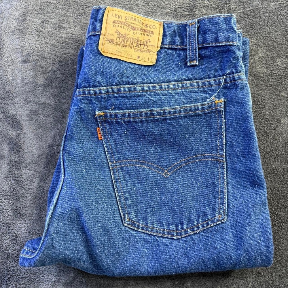 Vintage Levis Orange Tab Mens 33x25 Blue Denim Jeans Made in USA 70s 80s